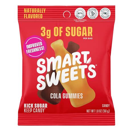 Smart Sweets Cola Gummies 18oz Pack Of 12 Candy With Low Sugar 3g