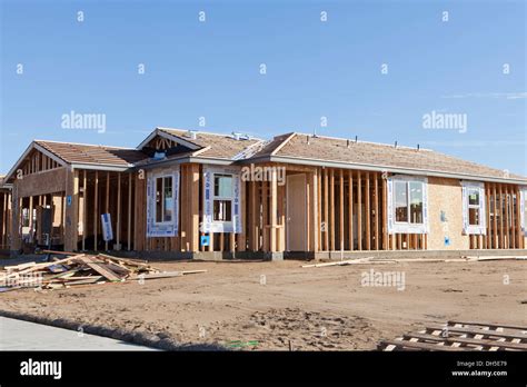 New family home under construction - California USA Stock Photo - Alamy