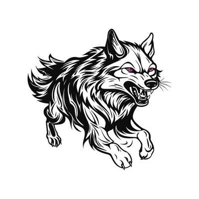 Running Wolf Vector Art, Icons, and Graphics for Free Download