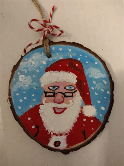 Hand Painted Wood Ornaments Etsy