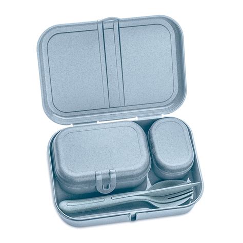 Koziol Pascal Ready Lunch Box Set With Klikk Cutlery Organic Connox