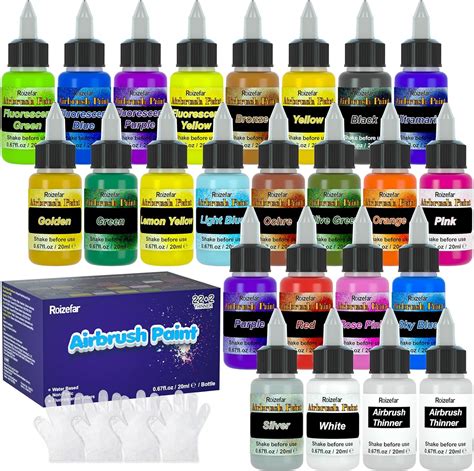 Roizefar Airbrush Paint Airbrush Paint Kit 22 Acrylic Paints 2