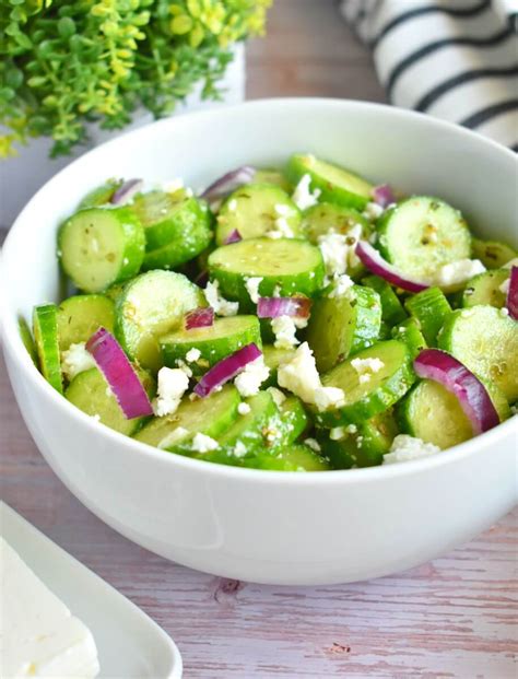 Cucumber Feta Salad Herbs Flour