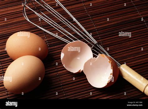 Eggs And Empty Egg Shell Stock Photo Alamy