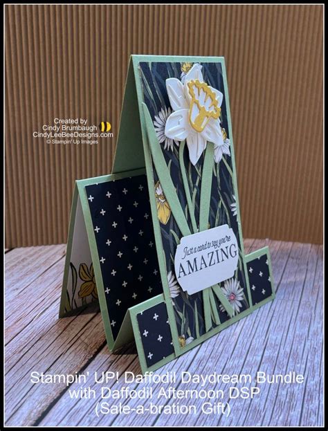 Stampin Up Daffodil Daydreams Bundle Faux Center Step Card Video