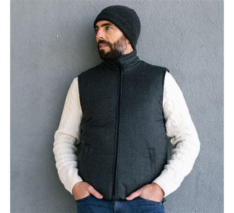 Veste sans manche en laine mérinos pour homme Seagale