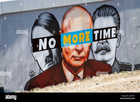 Adolf Hitler Vladimir Putin And Joseph Stalin On Anti War Mural