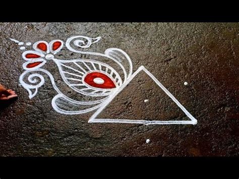 Gokulastami Simple Bird Kolam 3 2aavani Madham Kolam Kirushna Jayanti