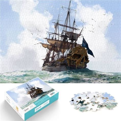 Adultes Et Enfants Puzzle 1000 Pièces Puzzle Bateau Pirate Puzzles