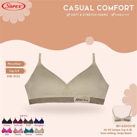 Jual Bra Bh Sorex Sport Tanpa Kawat Busa Tipis Kait Cup B