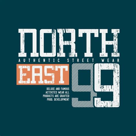 North East T Shirt And Apparel Design 9496090 Vector Art At Vecteezy