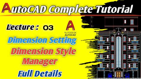 Autocad Dimension Setting Dimension Style Manager Dimension