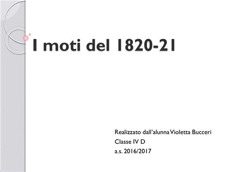 I Moti Del 1820 21