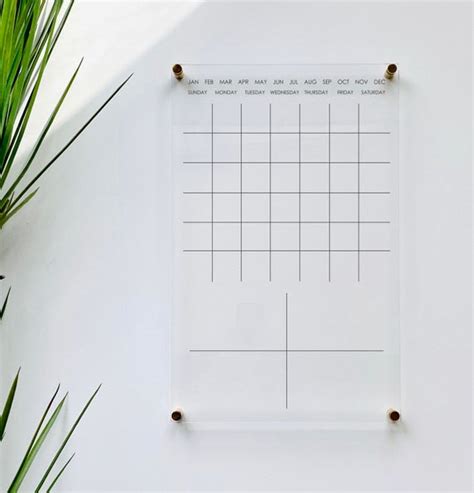 Acrylic Calendar For Wall | 1801 & Co.