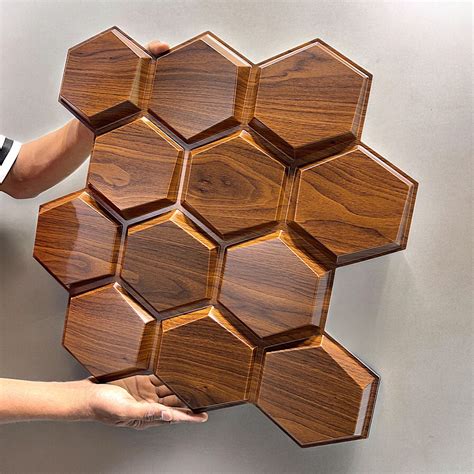 Hexagon 3d Pvc Wall Panels Home Sajawat