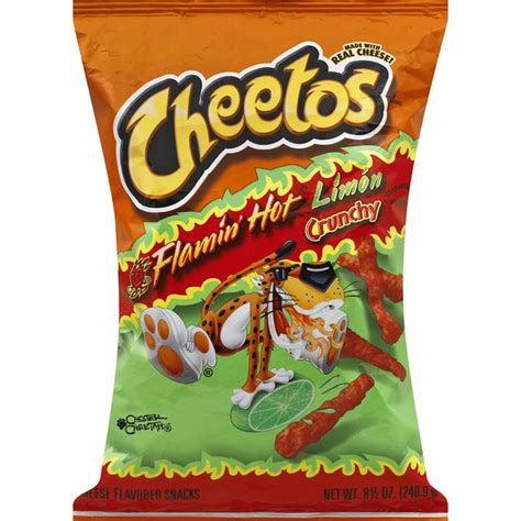 Cheetos Crunchy Flamin Hot Limon Cheese Flavored Snacks 8 5 Oz