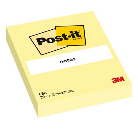 Blocco Foglietti 76x51 Mm Giallo Canary 100 Fogli 656 Post It