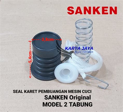 1 Set Seal Karet Pembuangan Mesin Cuci Sanken 2 Tabung Original