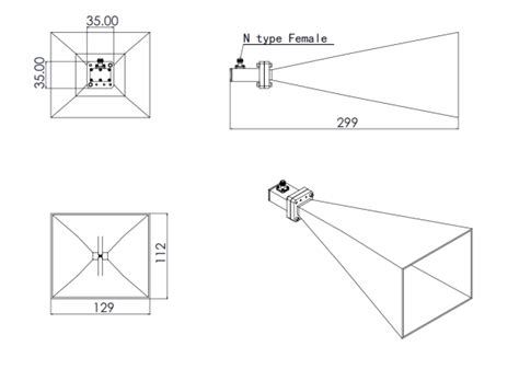 Dbi Gain Ghz To Ghz Multi Octave Horn Antenna Obh D