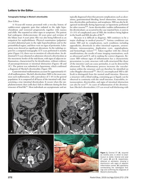 (PDF) Tomographic findings in Meckel’s diverticulitis