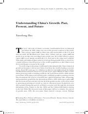 Understanding China S Growth Journal Of Economic Perspectivesvolume