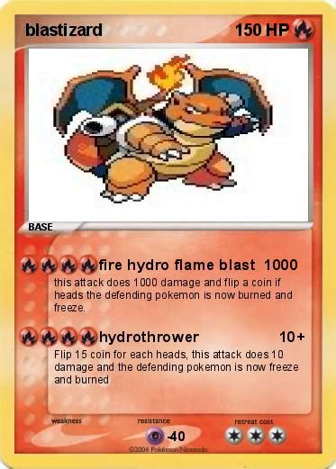 Pokémon Blastizard 5 5 Fire Hydro Flame Blast 1000 My Pokemon Card