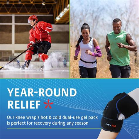 Cooling Pillow Knee: Ice Knee Bandage Therapy | Adjustable Cold/Heat