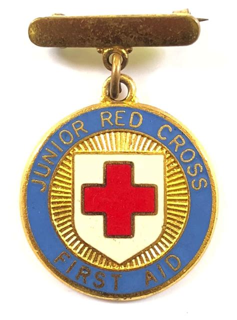 Sally Bosleys Badge Shop Brcs Junior Red Cross First Aid Pin Badge