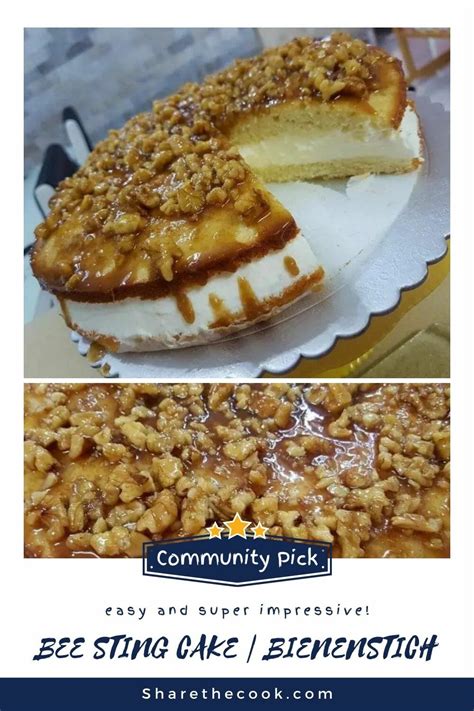 Bee Sting Cake Recipe Bienenstich Sharethecook