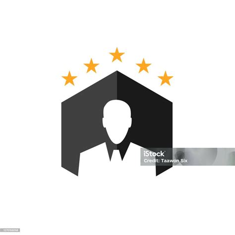 desain grafis ceo logo vector pria  ikon pengusaha jas simbol bos