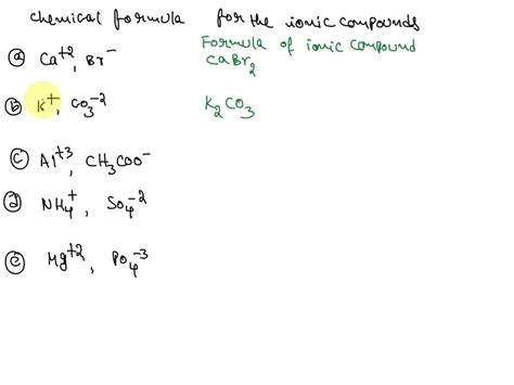 Solved Predict The Chemical Formula For The Ionic Compound Formed By