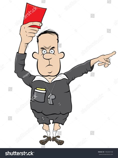 Football Referee Red Card Stock Vector (Royalty Free) 100284158 ...