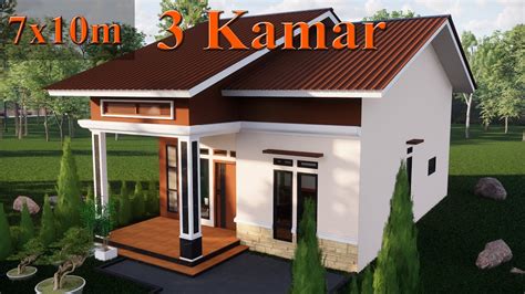 Pasti Suka 🏡 Desain Rumah Minimalis Sederhana 7x10 Meter Dengan 3 Kamar Tidur Youtube