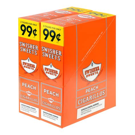 Swisher Sweets Peach Cigarillos 99 Cent Pre Priced 30 Packs Of 2