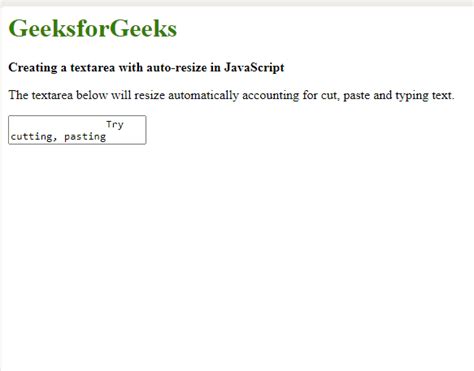 How To Create Auto Resize Textarea Using Javascript Jquery