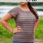 Driftwood Tee Free Summer Top Crochet Pattern Yay For Yarn