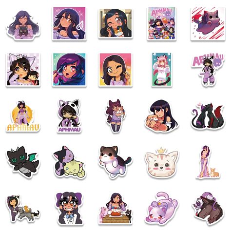 50pcs Fashion Game Aphmau Stickers For Funny Home Fridge Girl