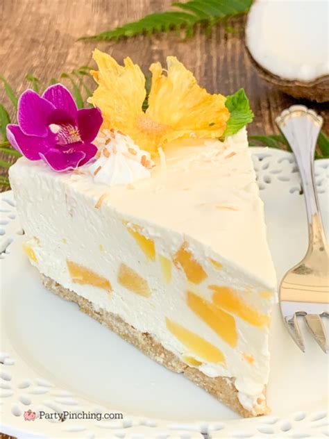 Tropical Coconut Cream Cheesecake No Bake Easy Summer Cheesecake