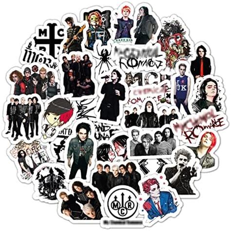 Amazon BulbaCraft MCR Stickers Rock Band Stickers For Adults 36