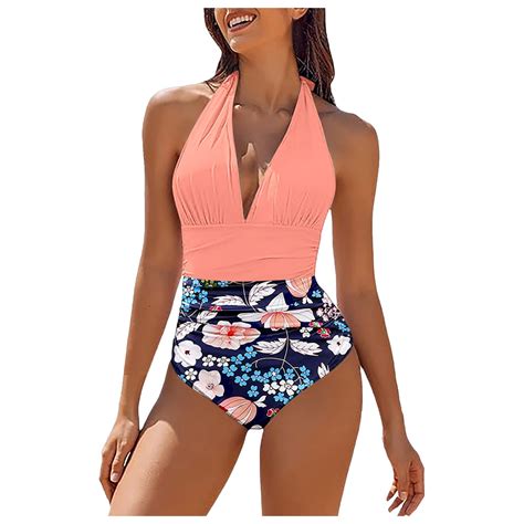 Himmake Swim Suits For Women 2024 Solid Keyhole Swimwear High Cut