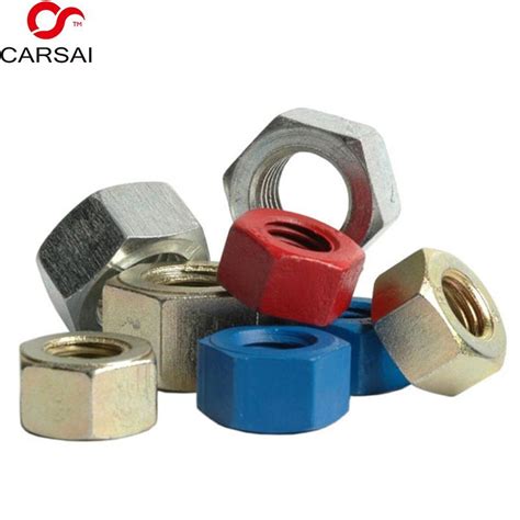 Colored Carbon Steel PTFE Coated Heavy Duty Hexagon Nuts China Hex