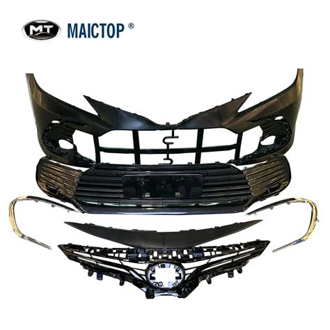 Maictop Car Body Kit For Camry 2021 Car Bumpers Front Bumper Grille Le