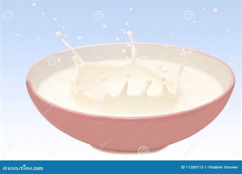 Milk Splash In A Plate Stock Image Image Of Healthy 11280113