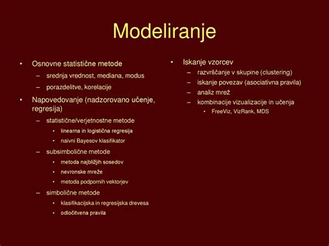Odkrivanje zakonitosti iz podatkov - ppt download