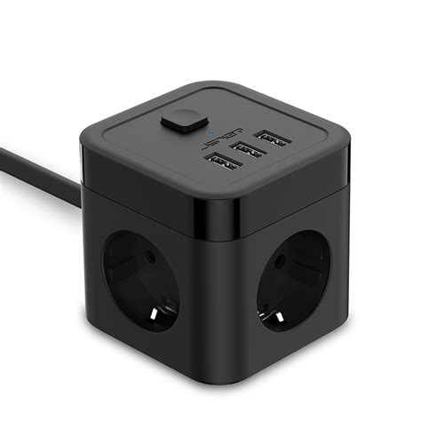 JSVER JSVER Steckdosenleiste Würfel Usb Mehrfachsteckdose Cube