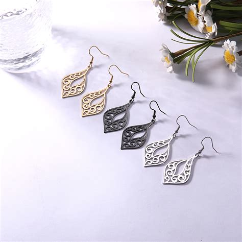 Sipuris Filigree Earrings For Women Stainless Steel Vintage Ethnic