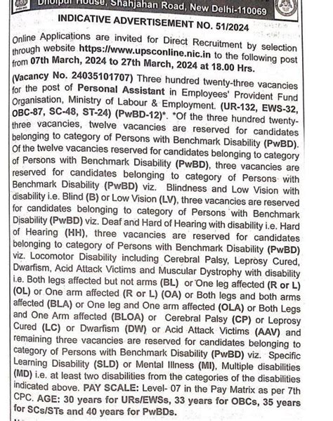 Upsc Esic Pa Online Form Posts Sarkariujala