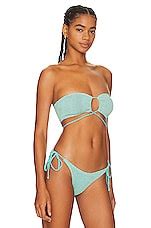 Bond Eye Margarita Bandeau Bikini Top In Aqua Lurex REVOLVE