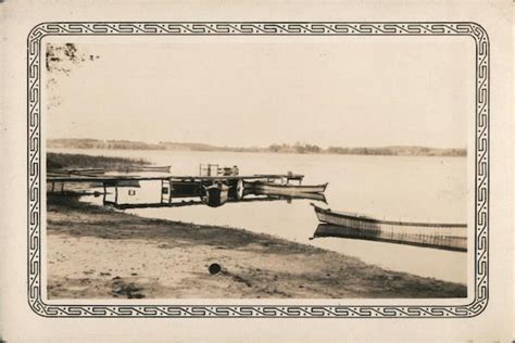 Rowboats Dock On Lakeshore Cedar Rapids Ia Original Photograph