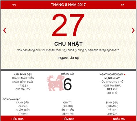 Xem Ngày Tốt Xấu Tháng 7 Năm 2017 Âm Lịch